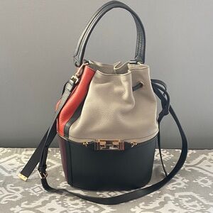 Furla Viva Drop Tricolor Leather Shoulder  2Way Bag